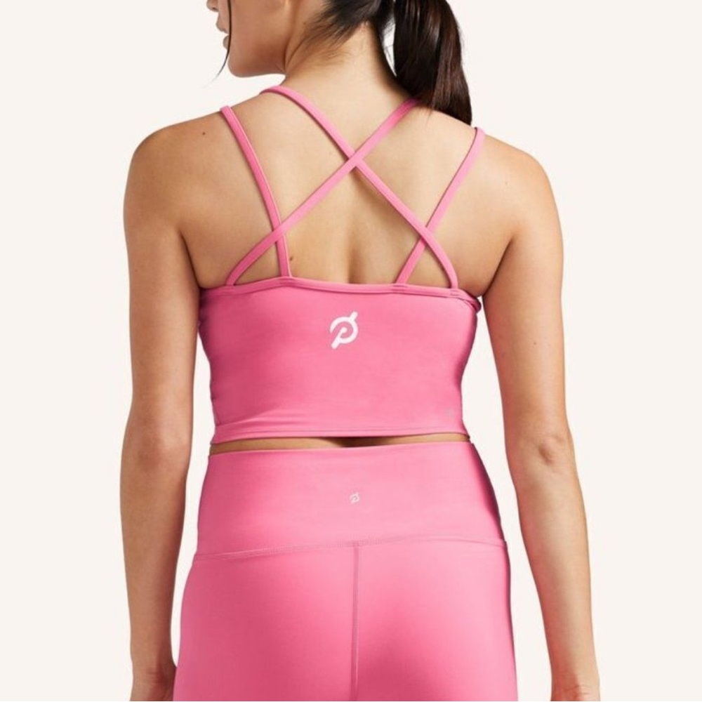 Peloton Pink Criss-Cross Sports Bra